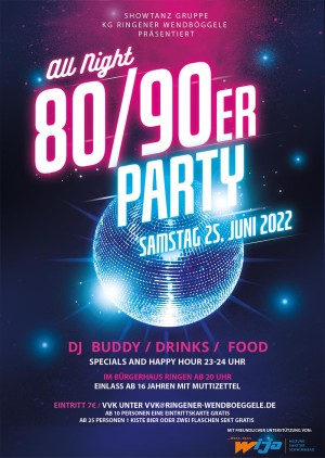 all night 80/90er Party